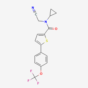 N-(Cyanomethyl)-N-cyclopropyl-5-[4-(trifluoromethoxy)phenyl]thiophene-2-carboxamide