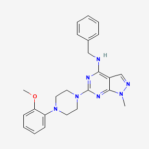 molecular formula C24H27N7O B2927788 N-benzyl-6-[4-(2-methoxyphenyl)piperazin-1-yl]-1-methyl-1H-pyrazolo[3,4-d]pyrimidin-4-amine CAS No. 897758-19-9
