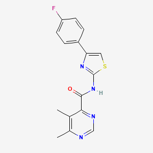 N-[4-(4-Fluorophenyl)-1,3-thiazol-2-yl]-5,6-dimethylpyrimidine-4-carboxamide