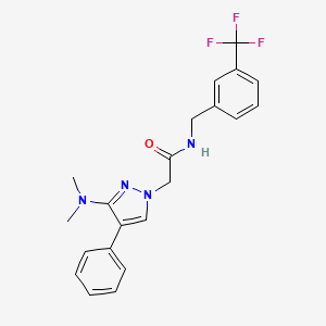 2-(3-(dimethylamino)-4-phenyl-1H-pyrazol-1-yl)-N-(3-(trifluoromethyl)benzyl)acetamide