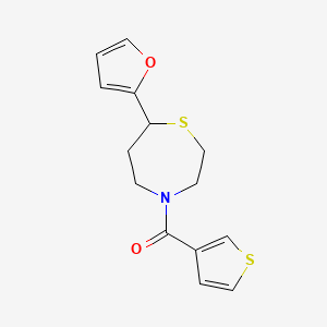 (7-(Furan-2-yl)-1,4-thiazepan-4-yl)(thiophen-3-yl)methanone