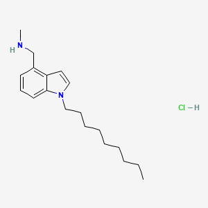 molecular formula C19H31ClN2 B2927836 methyl[(1-nonyl-1H-indol-4-yl)methyl]amine hydrochloride CAS No. 1432678-82-4