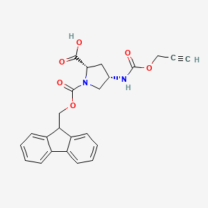 molecular formula C24H22N2O6 B2927844 (2S,4S)-Fmoc-L-Pro(4-NHPoc)-OH 