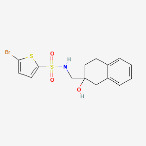 molecular formula C15H16BrNO3S2 B2927883 5-bromo-N-((2-hydroxy-1,2,3,4-tetrahydronaphthalen-2-yl)methyl)thiophene-2-sulfonamide CAS No. 1421500-81-3