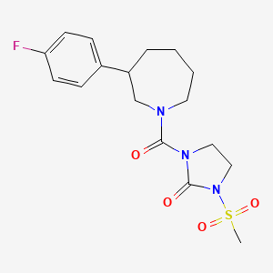 molecular formula C17H22FN3O4S B2927891 1-[3-(4-fluorophenyl)azepane-1-carbonyl]-3-methanesulfonylimidazolidin-2-one CAS No. 1798487-44-1