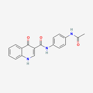 B2927900 N-[4-(acetylamino)phenyl]-4-oxo-1,4-dihydroquinoline-3-carboxamide CAS No. 946360-07-2