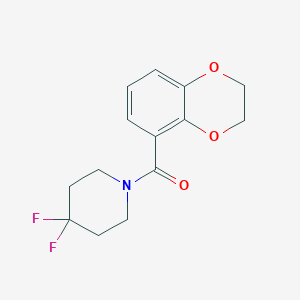 molecular formula C14H15F2NO3 B2927912 1-(2,3-Dihydro-1,4-benzodioxine-5-carbonyl)-4,4-difluoropiperidine CAS No. 2329293-40-3