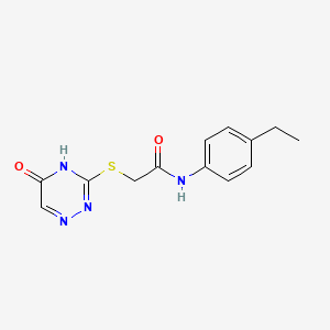 molecular formula C13H14N4O2S B2927930 N-(4-ethylphenyl)-2-((5-oxo-4,5-dihydro-1,2,4-triazin-3-yl)thio)acetamide CAS No. 872628-45-0