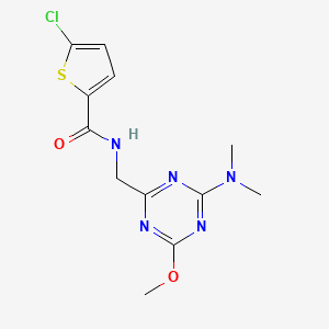 5-chloro-N-((4-(dimethylamino)-6-methoxy-1,3,5-triazin-2-yl)methyl)thiophene-2-carboxamide