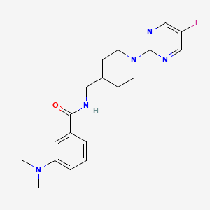 3-(dimethylamino)-N-((1-(5-fluoropyrimidin-2-yl)piperidin-4-yl)methyl)benzamide