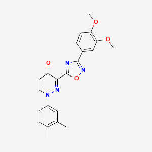 2-(2-tert-butyl-6-fluoro-3-oxo-2,3-dihydro-1H-indazol-1-yl)-N-(2-chlorobenzyl)acetamide