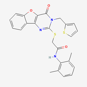 N-(2,6-dimethylphenyl)-2-{[4-oxo-3-(thiophen-2-ylmethyl)-3,4-dihydro[1]benzofuro[3,2-d]pyrimidin-2-yl]sulfanyl}acetamide