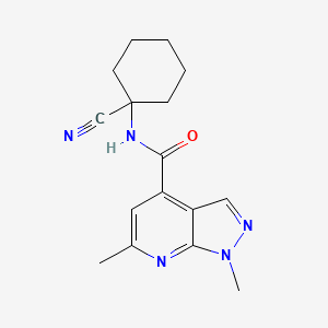 molecular formula C16H19N5O B2927986 n-(1-Cyanocyclohexyl)-1,6-dimethyl-1h-pyrazolo[3,4-b]pyridine-4-carboxamide CAS No. 2127719-65-5