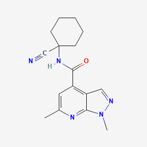 N-(1-Cyanocyclohexyl)-1,6-dimethylpyrazolo[3,4-b]pyridine-4-carboxamide