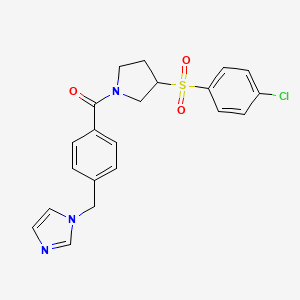 (4-((1H-imidazol-1-yl)methyl)phenyl)(3-((4-chlorophenyl)sulfonyl)pyrrolidin-1-yl)methanone