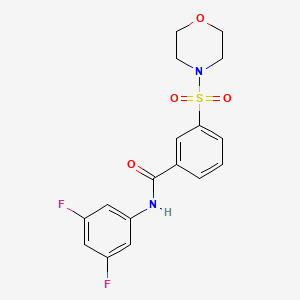 molecular formula C17H16F2N2O4S B2927994 N-(3,5-difluorophenyl)-3-(morpholinosulfonyl)benzamide CAS No. 953852-66-9