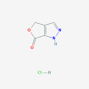 molecular formula C5H5ClN2O2 B2927997 2H,4H,6H-furo[3,4-c]pyrazol-6-one hydrochloride CAS No. 504417-60-1