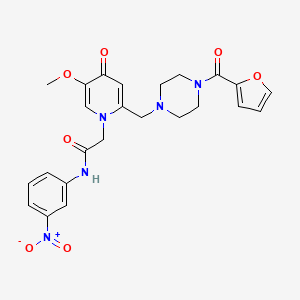 2-(2-((4-(furan-2-carbonyl)piperazin-1-yl)methyl)-5-methoxy-4-oxopyridin-1(4H)-yl)-N-(3-nitrophenyl)acetamide