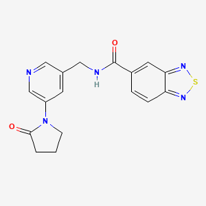 N-((5-(2-oxopyrrolidin-1-yl)pyridin-3-yl)methyl)benzo[c][1,2,5]thiadiazole-5-carboxamide