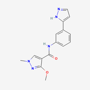 N-(3-(1H-pyrazol-3-yl)phenyl)-3-methoxy-1-methyl-1H-pyrazole-4-carboxamide