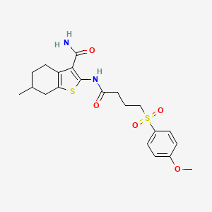 2-(4-((4-Methoxyphenyl)sulfonyl)butanamido)-6-methyl-4,5,6,7-tetrahydrobenzo[b]thiophene-3-carboxamide