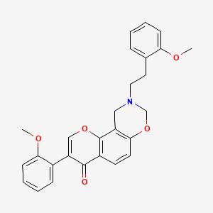 9-(2-methoxyphenethyl)-3-(2-methoxyphenyl)-9,10-dihydrochromeno[8,7-e][1,3]oxazin-4(8H)-one