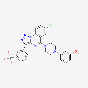 7-Chloro-5-(4-(3-methoxyphenyl)piperazin-1-yl)-3-(3-(trifluoromethyl)phenyl)-[1,2,3]triazolo[1,5-a]quinazoline