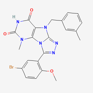 3-(5-bromo-2-methoxyphenyl)-5-methyl-9-(3-methylbenzyl)-5H-[1,2,4]triazolo[4,3-e]purine-6,8(7H,9H)-dione