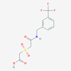 2-[(2-Oxo-2-{[3-(trifluoromethyl)benzyl]amino}ethyl)sulfonyl]acetic acid