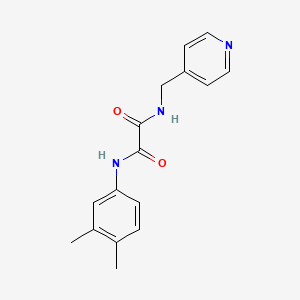 molecular formula C16H17N3O2 B2928073 N'-(3,4-dimethylphenyl)-N-(pyridin-4-ylmethyl)oxamide CAS No. 331637-23-1