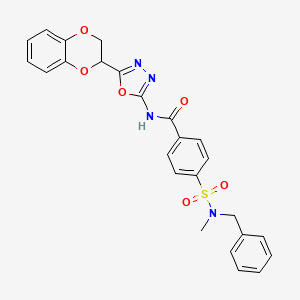 4-(N-benzyl-N-methylsulfamoyl)-N-(5-(2,3-dihydrobenzo[b][1,4]dioxin-2-yl)-1,3,4-oxadiazol-2-yl)benzamide