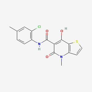 N-(2-chloro-4-methylphenyl)-7-hydroxy-4-methyl-5-oxo-4,5-dihydrothieno[3,2-b]pyridine-6-carboxamide