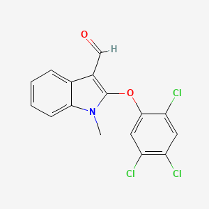 molecular formula C16H10Cl3NO2 B2928113 1-methyl-2-(2,4,5-trichlorophenoxy)-1H-indole-3-carbaldehyde CAS No. 338416-88-9