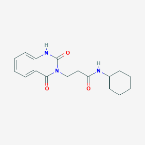 molecular formula C17H21N3O3 B2928115 N-cyclohexyl-3-(2,4-dioxo-1,2,3,4-tetrahydroquinazolin-3-yl)propanamide CAS No. 896371-91-8
