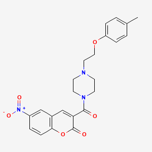 6-nitro-3-(4-(2-(p-tolyloxy)ethyl)piperazine-1-carbonyl)-2H-chromen-2-one