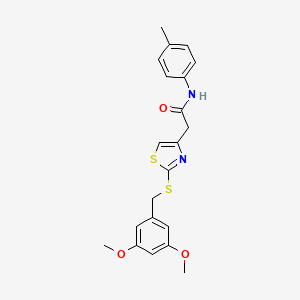 2-(2-((3,5-dimethoxybenzyl)thio)thiazol-4-yl)-N-(p-tolyl)acetamide