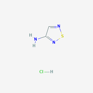 molecular formula C2H4ClN3S B2928147 1,2,5-Thiadiazol-3-amine hydrochloride CAS No. 6595-67-1