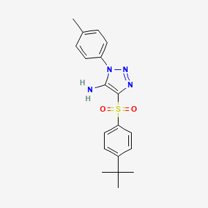 4-(4-tert-butylbenzenesulfonyl)-1-(4-methylphenyl)-1H-1,2,3-triazol-5-amine