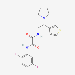 molecular formula C18H19F2N3O2S B2928152 N1-(2,5-difluorophenyl)-N2-(2-(pyrrolidin-1-yl)-2-(thiophen-3-yl)ethyl)oxalamide CAS No. 946355-58-4