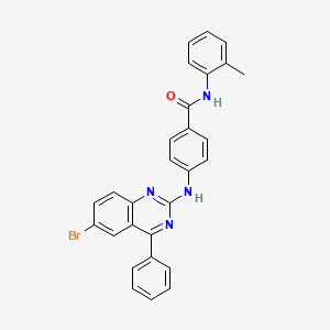 4-[(6-bromo-4-phenylquinazolin-2-yl)amino]-N-(2-methylphenyl)benzamide