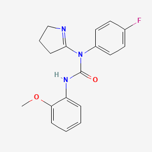 1-(3,4-dihydro-2H-pyrrol-5-yl)-1-(4-fluorophenyl)-3-(2-methoxyphenyl)urea