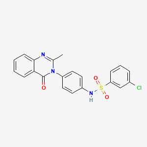 3-chloro-N-(4-(2-methyl-4-oxoquinazolin-3(4H)-yl)phenyl)benzenesulfonamide