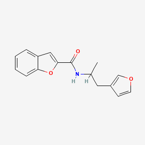 molecular formula C16H15NO3 B2928177 N-[1-(furan-3-yl)propan-2-yl]-1-benzofuran-2-carboxamide CAS No. 1788674-41-8