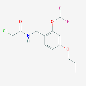 2-Chloro-N-[[2-(difluoromethoxy)-4-propoxyphenyl]methyl]acetamide