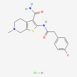 2-(2-(4-Fluorophenyl)acetamido)-6-methyl-4,5,6,7-tetrahydrothieno[2,3-c]pyridine-3-carboxamide hydrochloride