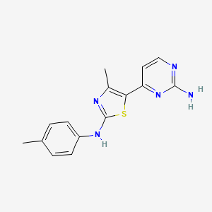 N-[5-(2-amino-4-pyrimidinyl)-4-methyl-1,3-thiazol-2-yl]-N-(4-methylphenyl)amine