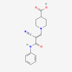 1-[2-Cyano-2-(phenylcarbamoyl)eth-1-en-1-yl]piperidine-4-carboxylic acid