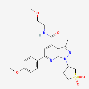1-(1,1-dioxidotetrahydrothiophen-3-yl)-N-(2-methoxyethyl)-6-(4-methoxyphenyl)-3-methyl-1H-pyrazolo[3,4-b]pyridine-4-carboxamide