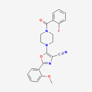 5-(4-(2-Fluorobenzoyl)piperazin-1-yl)-2-(2-methoxyphenyl)oxazole-4-carbonitrile