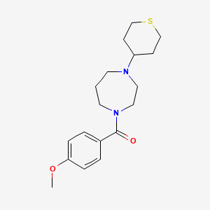 (4-methoxyphenyl)(4-(tetrahydro-2H-thiopyran-4-yl)-1,4-diazepan-1-yl)methanone